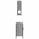 2 Piece Bathroom Furniture Set Grey Sonoma Engineered Wood 3214663
