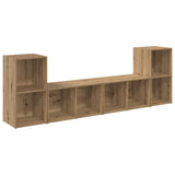 TV Cabinet Set Wall-mounted 4 pcs Artisan Oak 37 x 37 x 72 cm 3393530