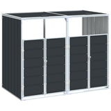 Wheelie Bin Storage for Double Bins Anthracite 144x81x113 cm Steel 4006177