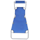 Sunlounger Blue Powder-coated aluminium Standard Foldable 47769