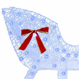 Reindeer Pull Sleigh Blue 70 x 26 x 129 cm Acrylic 42019077