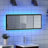 LED Bathroom Mirror Black Oak 100 x 8.5 x 37 cm Glass 862548