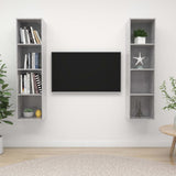 Wall-mounted TV Cabinets 2 pcs Concrete Grey Engineered Wood 3079866