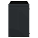 Wheelie Bin Storage for 3 Bins Black 204 x 77.5 x 121.5 cm 3394739