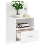 Wall-mounted Bedside Cabinets 2 pcs White 811008