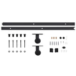 ZNTS Sliding Door with Hardware Set ESG Glass&Aluminium 90x205 cm 3081964