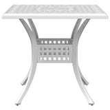 Bistro Set White Cast Aluminium Medium Durable Bistro Set 3216347