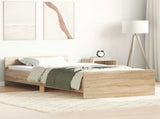 Bed Frame with Headboard Sonoma Oak 80 x 200 cm Engineered Wood 8009028