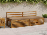 2-Piece Bench Cushions SOEST 100% Polyester Taupe 950351