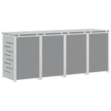 Wheelie Bin Storage Grey 276 x 77.5 x 112.5 cm Stainless Steel 3422245