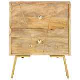 ZNTS Bedside Cabinet 40x30x50 cm Solid Mango Wood 285876