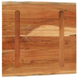 Table Top 80x80x2.5 cm Rectangular Solid Wood Acacia Live Edge 370626