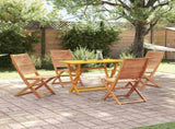 Garden Dining Set 5 pcs Brown Solid Acacia Wood 3375762