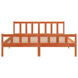 Bed Frame without Mattress Wax Brown 160x200 cm Solid Wood Pine 844399