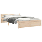 Bed Frame without Mattress Solid Wood 120x190 cm Small Double Small Double 815014