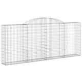 Arched Gabion Baskets 15 pcs 300x30x120/140 cm Galvanised Iron 3146551