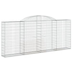 Arched Gabion Baskets 10 pcs 300x30x120/140 cm Galvanised Iron 3146547