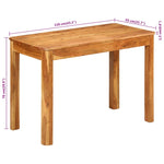 ZNTS Dining Table 110x55x76 cm Solid Wood Acacia 356251