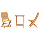 Folding Bistro Set Folding 3 pcs Brown Solid Acacia Wood 3375690