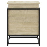 Storage Box with Lid Sonoma Oak 60x40x51.5 cm Engineered Wood 848795