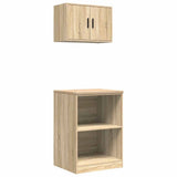 Garage Cabinets 2 pcs Sonoma Oak Engineered Wood 3328280