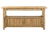 Console Table with Shelf Natural 110 x 35 x 75 cm Bamboo 42028060