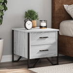 ZNTS Bedside Cabinets 2 pcs Grey Sonoma 40x41x40 cm Engineered Wood 848511