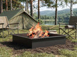 Fire Pit Ring Black 90 x 90 x 25 cm Steel 8012630