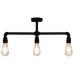 Ceiling Lamp Black 3 x E27 Bulbs 281628