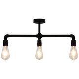 Ceiling Lamp Black 3 x E27 Bulbs 281628