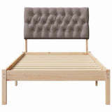 Bed Frame with Upholstered Headboard Brown 90 x 190 cm 878857