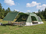 Cabin Tent with Roof Green 8-Person Polyester and Steel 42028575