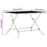 Outdoor Furniture Set Folding 5 pcs Anthracite Iron and Steel 3422893
