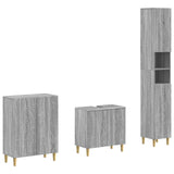 3 Piece Bathroom Cabinet Set DELFT Grey Sonoma Engineered Wood 3417465
