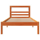 Bed Frame with Headboard without Mattress Wax Brown 90x200 cm 3305737