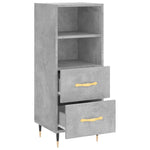 ZNTS Sideboard Concrete Grey 34.5x34x90 cm Engineered Wood 828648