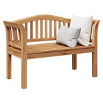 Garden Bench Brown 120 x 53.5 x 85 cm Solid teak wood 42006346