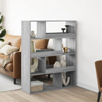 Bookcase Grey Sonoma 100x33x125.5 cm Engineered Wood 3309335