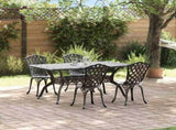 Garden Dining Set 5 pcs Black Aluminium 3334669
