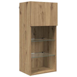TV Wall Units with LED Artisan Oak Engineered Wood 3402981