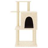 Cat Tree with Sisal Scratching Posts Cream 97 cm 172064