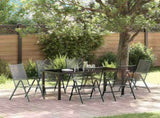 Garden Dining Set 7 pcs Anthracite Powder-Coated Steel 3379293