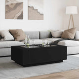 Coffee Table with Infinity LED Black 116x69x40 cm 3284057
