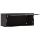 Wall Cabinet for Garage with Gas-lift Door Black 883272