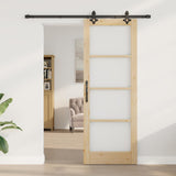 Sliding Door ORKDAL Natural and Black 78 x 211 cm 3332161