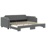 Daybed with Trundle without Mattress Dark Grey 90x190 cm Single 3197706