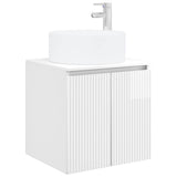Bathroom Cabinet Set 3 pcs High Gloss White 3405731