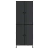 Cabinet Set 2 pcs Black Engineered Wood 3416863