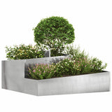 Garden Planter Silver 100 x 100 x 50 cm Stainless Steel 873589