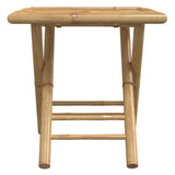 3 Piece Folding Bistro set with Cream White Cushions Bamboo 3208931
